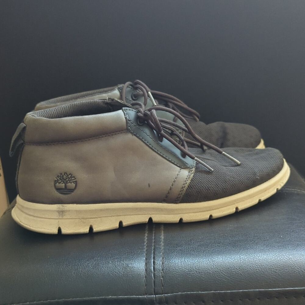 Timberland Hoverlite Lightweight Gray Leather Chu… - image 3